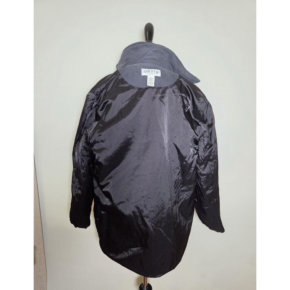 Vintage Orvis Women's Quilted Chore Jacket Coat Black Size Small - Picture 6 of 9